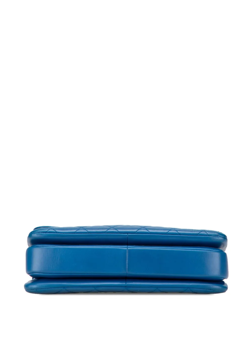 Pre-owned Chanel 2019 Medium Lambskin Trendy Cc Top Handle Bag Satchel In Blue