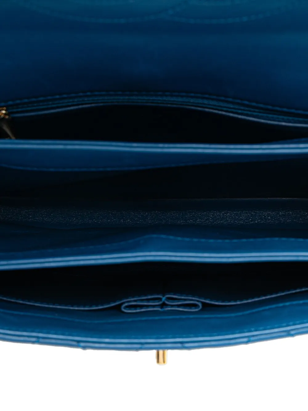 Pre-owned Chanel 2019 Medium Lambskin Trendy Cc Top Handle Bag Satchel In Blue