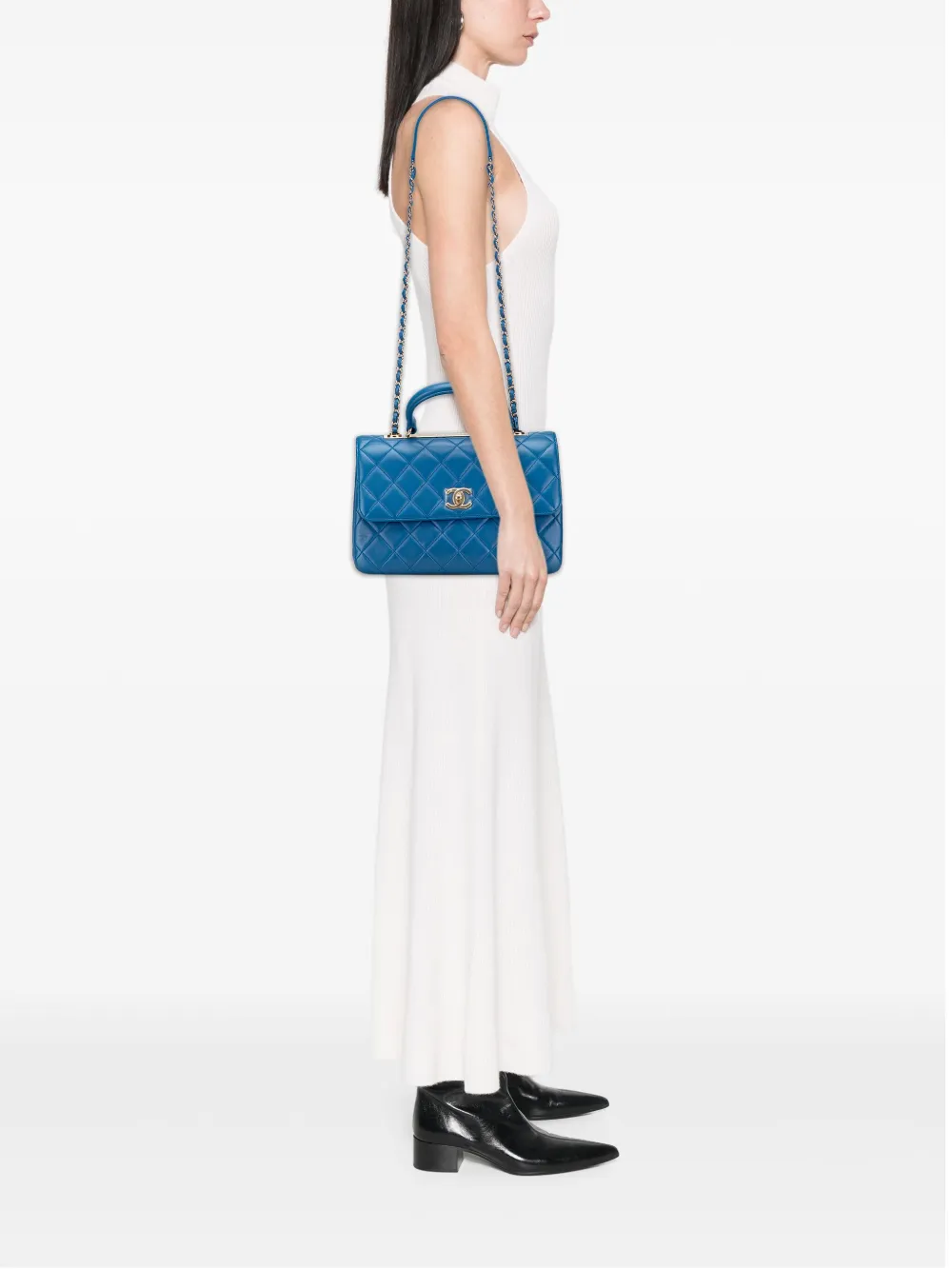 CHANEL Pre-Owned 2019 Medium Lambskin Trendy CC Top Handle Bag satchel | Pre-Owned | Image 2