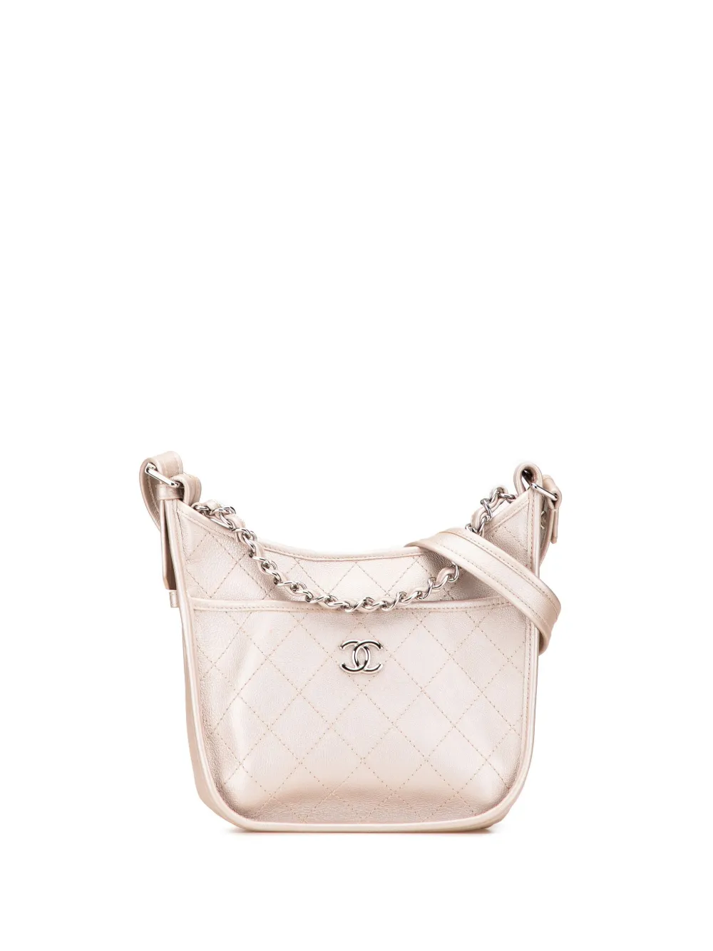 CHANEL Pre-Owned 2018 Metallic Calfskin Quilted Jungle Stroll hobo bag | Gold | Image 1