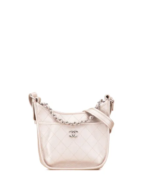 CHANEL Pre-Owned 2018 Metallic Calfskin Quilted Jungle Stroll hobo bag