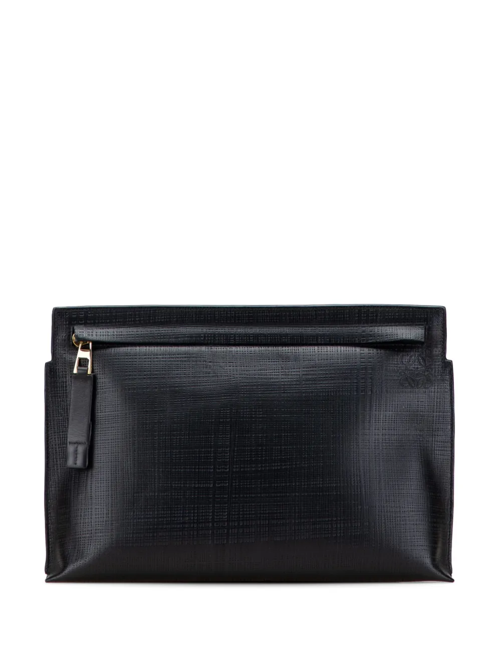 Loewe Pre-Owned 2016 レザー アナグラム T クラッチバッグ - ブラック Loewe Pre-Owned 2016 レザー アナグラム T クラッチバッグ - ブラック