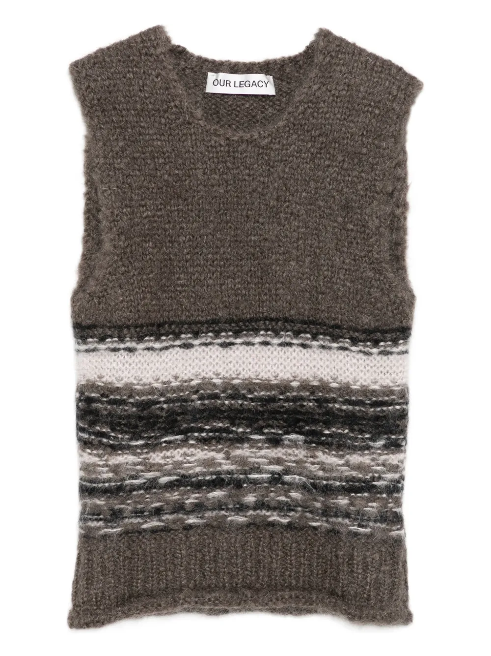 OUR LEGACY Top a righe - Marrone