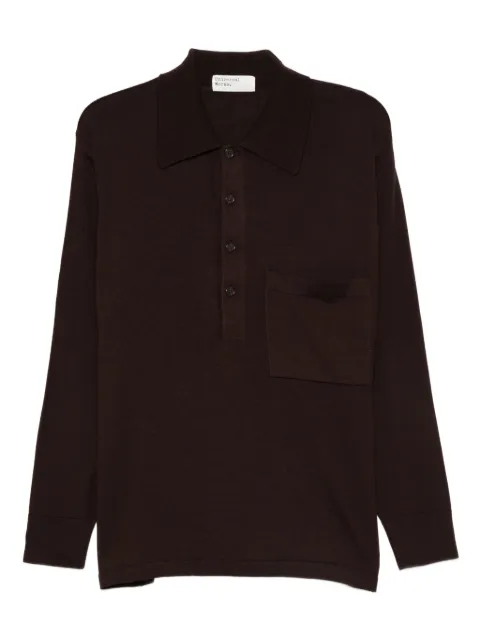 Universal Works polo-neck patch-pocket sweater