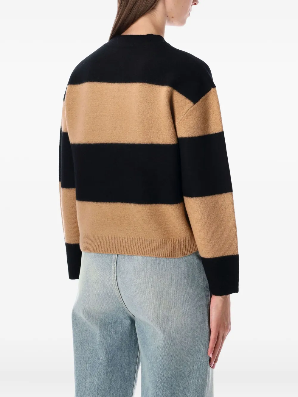Apc Penny Stripe Knit Sweater In Neutral