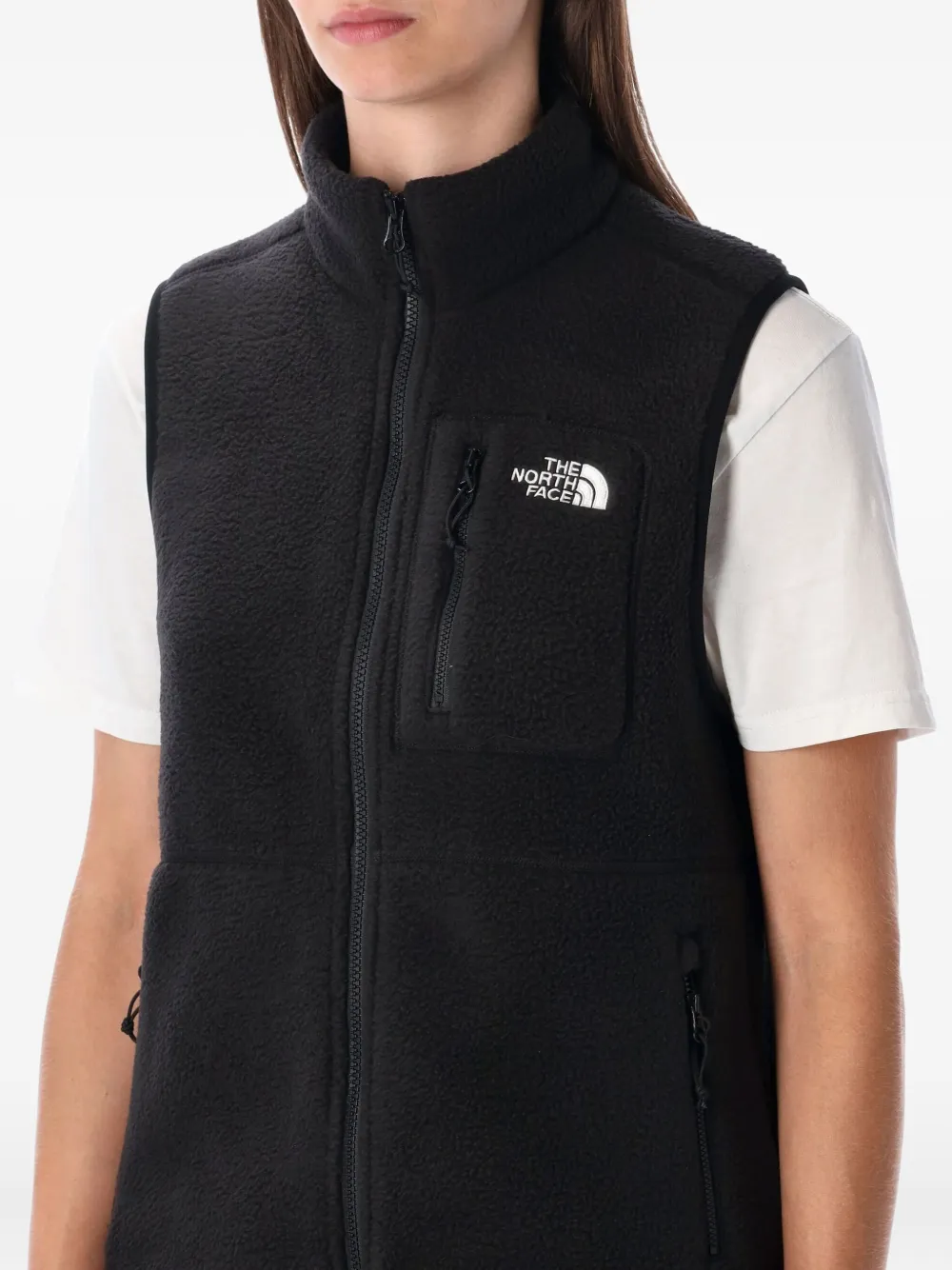 The North Face Yumiori Zip-fastening Fleece Gilet In Black