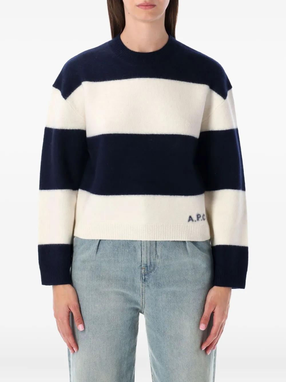 A.P.C. Penny stripe knit sweater - ホワイト A.P.C. Penny stripe knit sweater - ホワイト