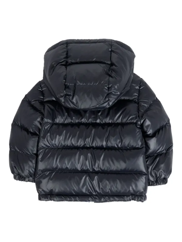 Moncler Enfant Hooded Quilted Jacket | Blue | FARFETCH