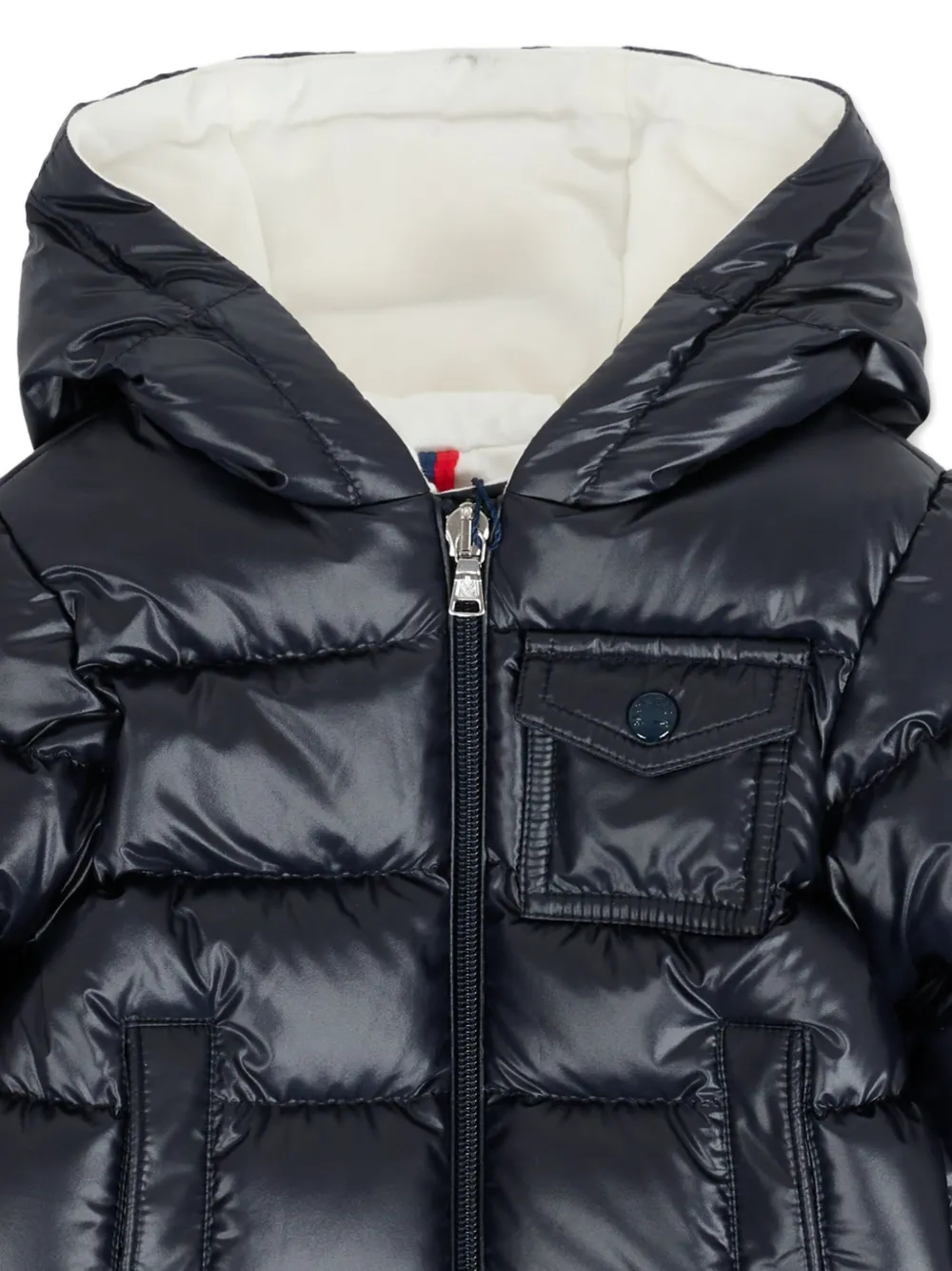 Moncler Enfant Gevoerd jack met capuchon Blauw