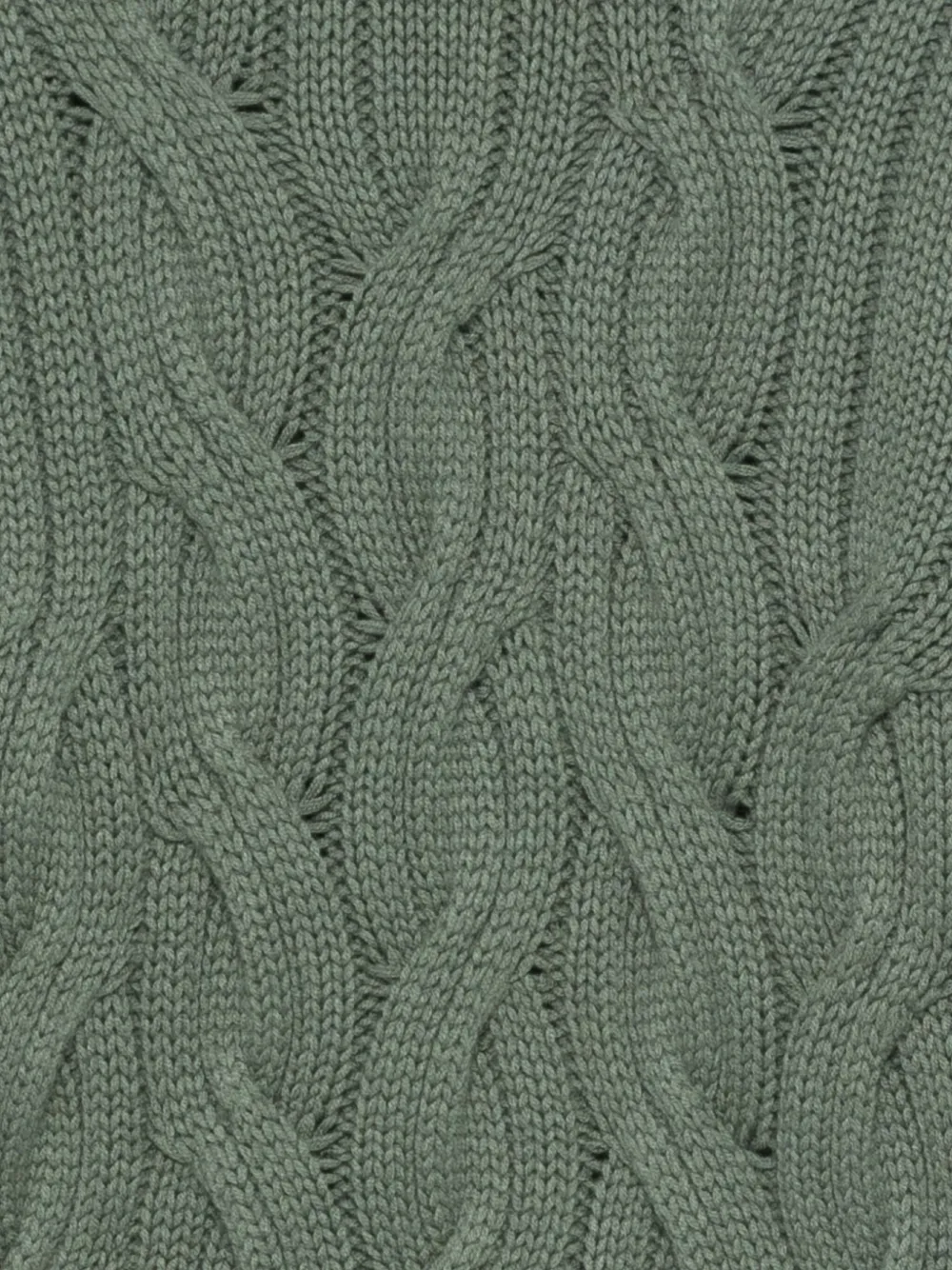 Mauro Ottaviani Cable-knit Turtleneck Sweater In Green