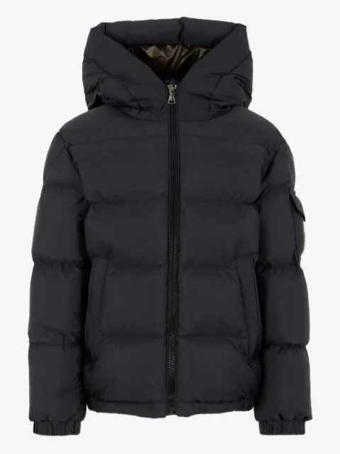 Moncler Enfant chamarra capitonada con capucha