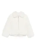 Casablanca zip-up faux-fur jacket - White