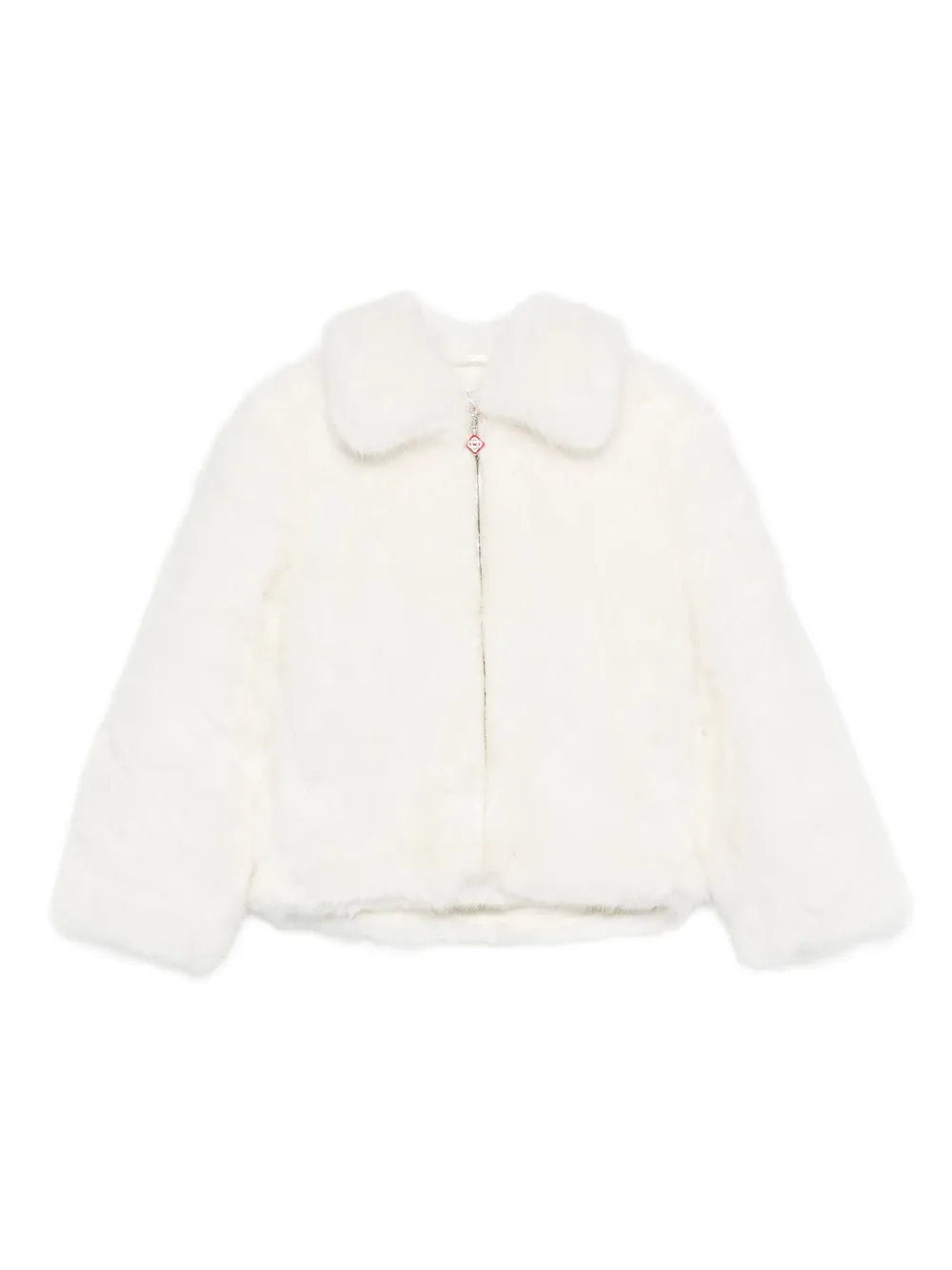 Casablanca zip-up faux-fur jacket | White | Image 1