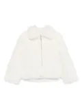 Casablanca zip-up faux-fur jacket - White