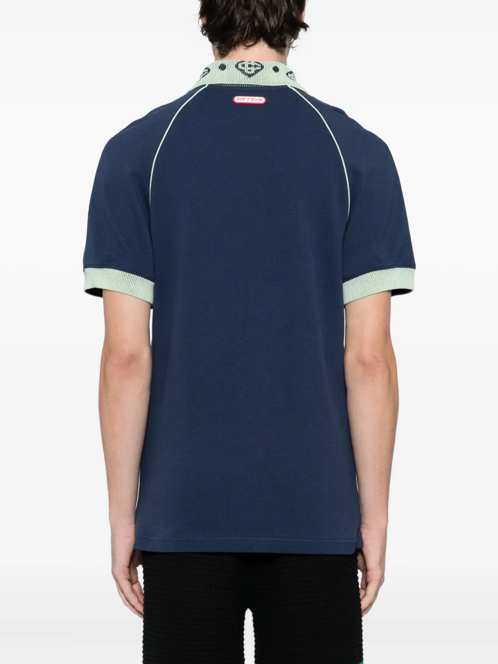 Casablanca Piqué poloshirt Blauw
