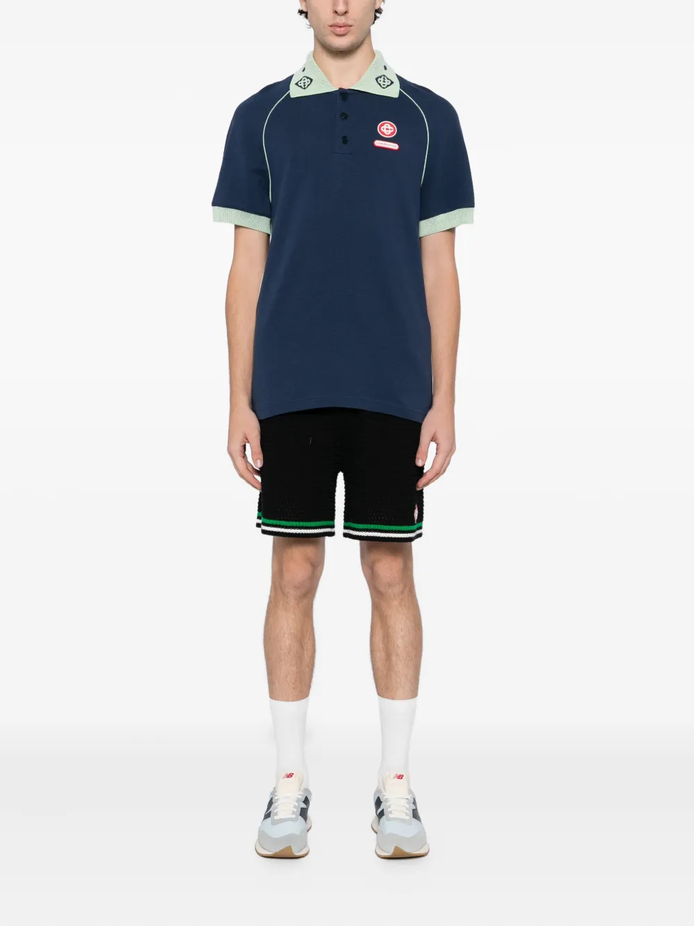 Casablanca Piqué poloshirt - Blauw