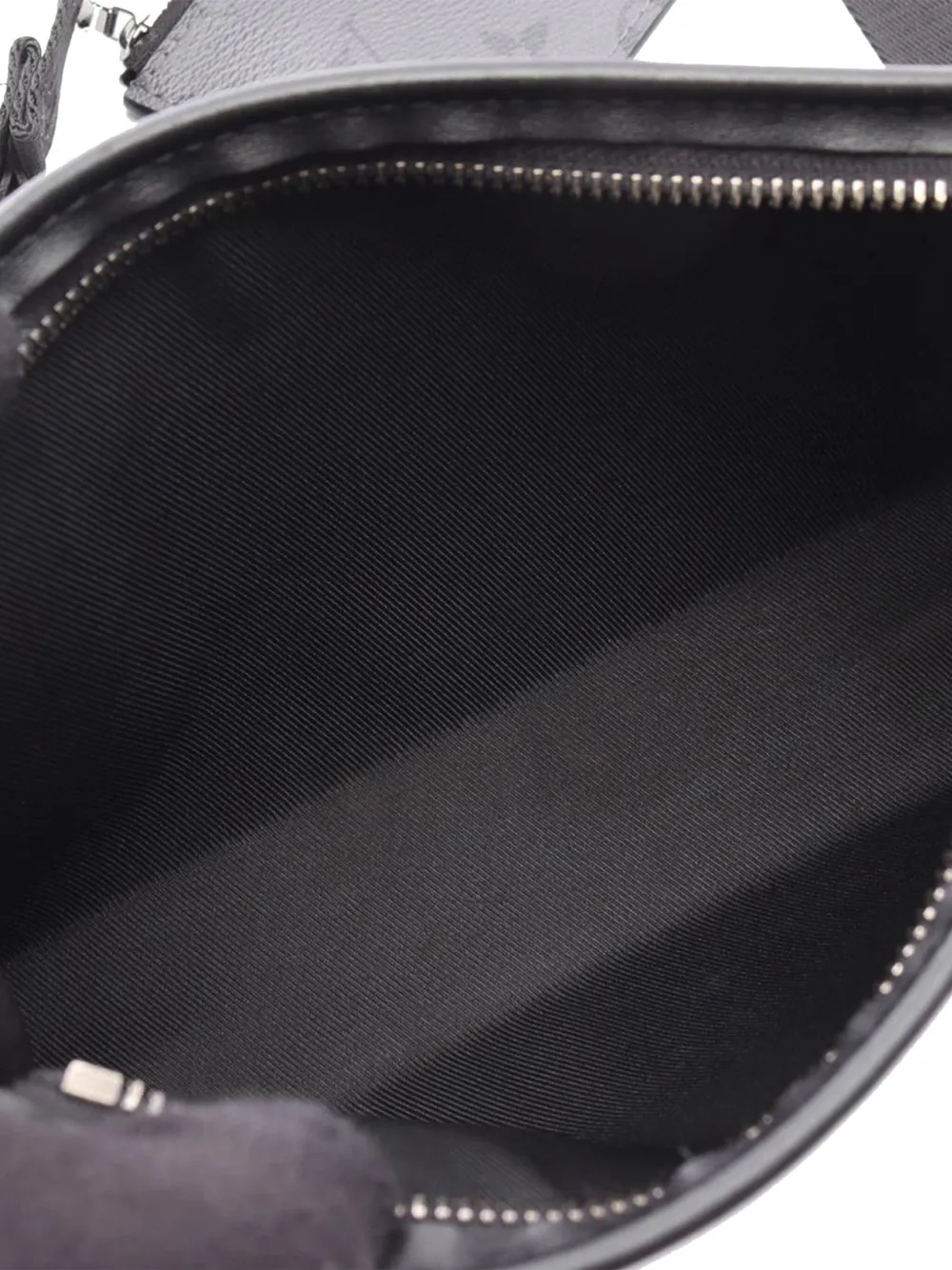 Pre-owned Louis Vuitton 2021-2025 Monogram Eclipse Gaston Wearable Wallet Crossbody Bag In Black