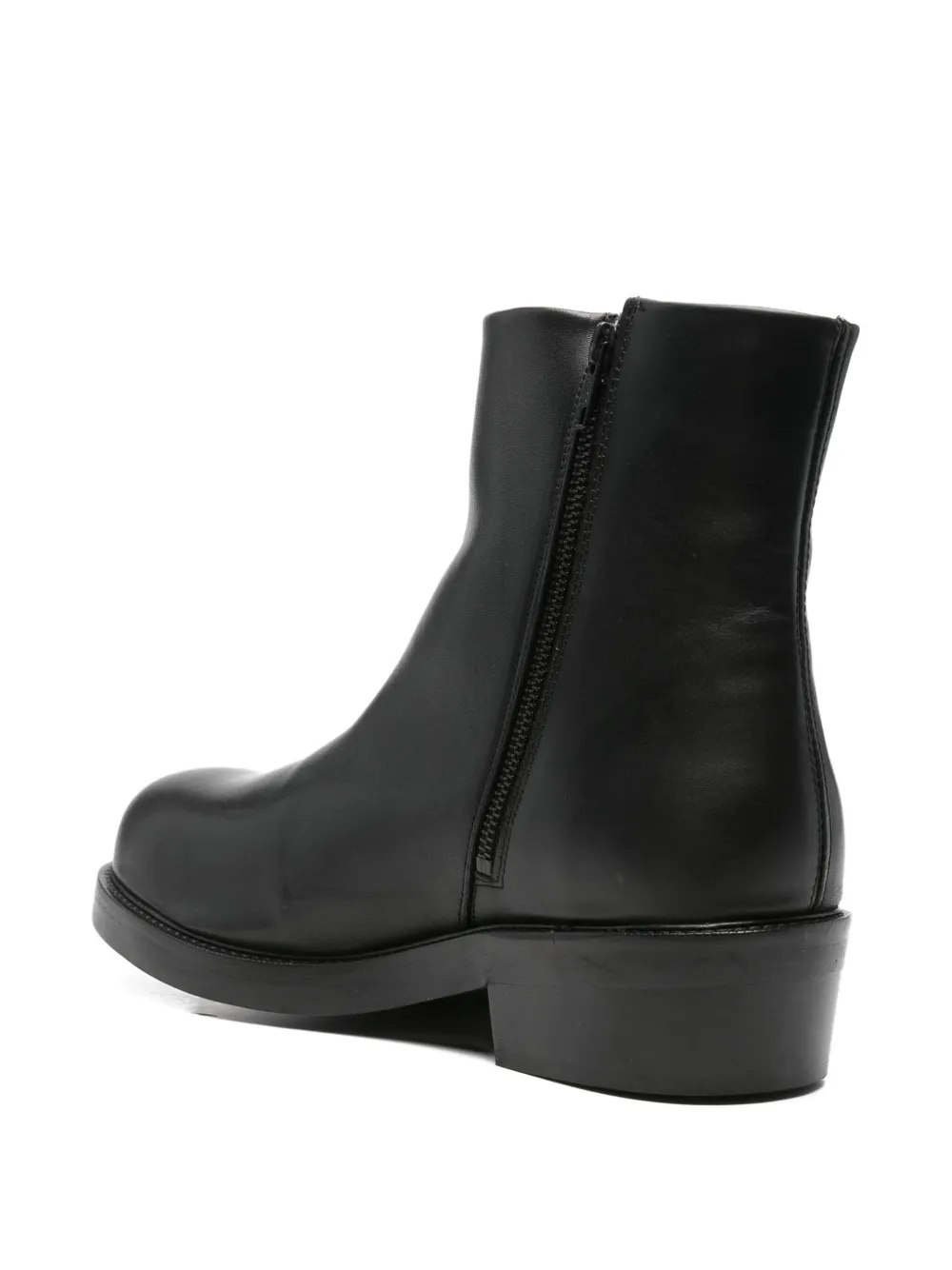 Séfr Zip-front Leather Boots In Black