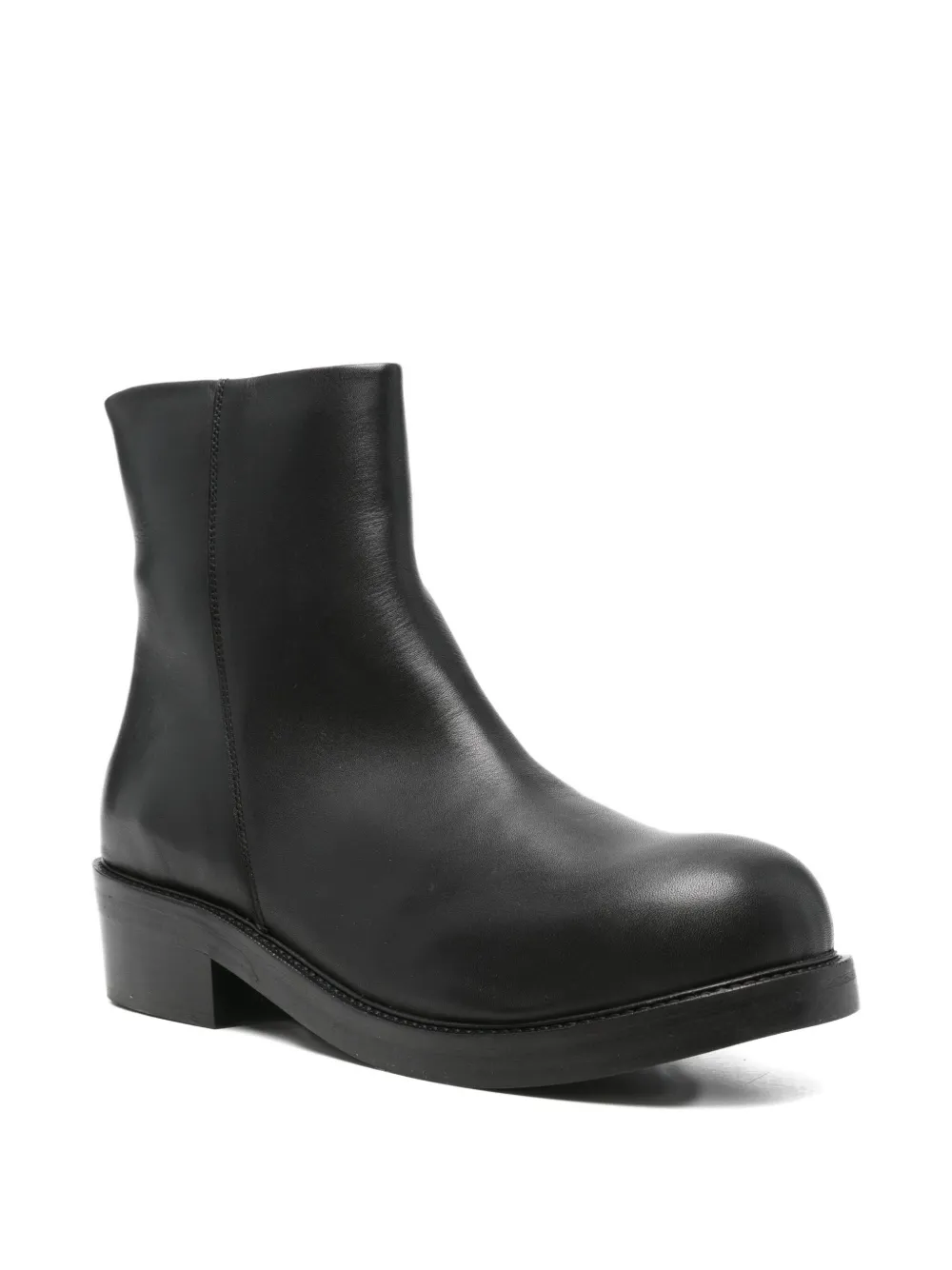 Séfr Zip-front Leather Boots In Black
