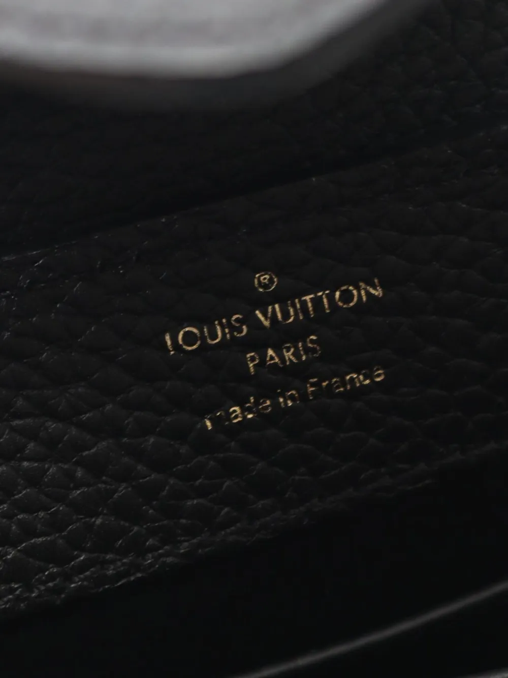 Pre-owned Louis Vuitton 2021-2025 Taurillon Mini Capucines Satchel In Black