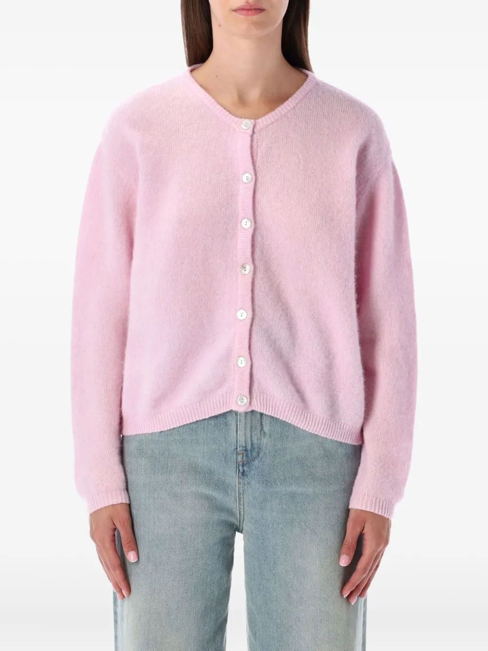 American Vintage Vitow button-front cardigan | Pink | Image 1