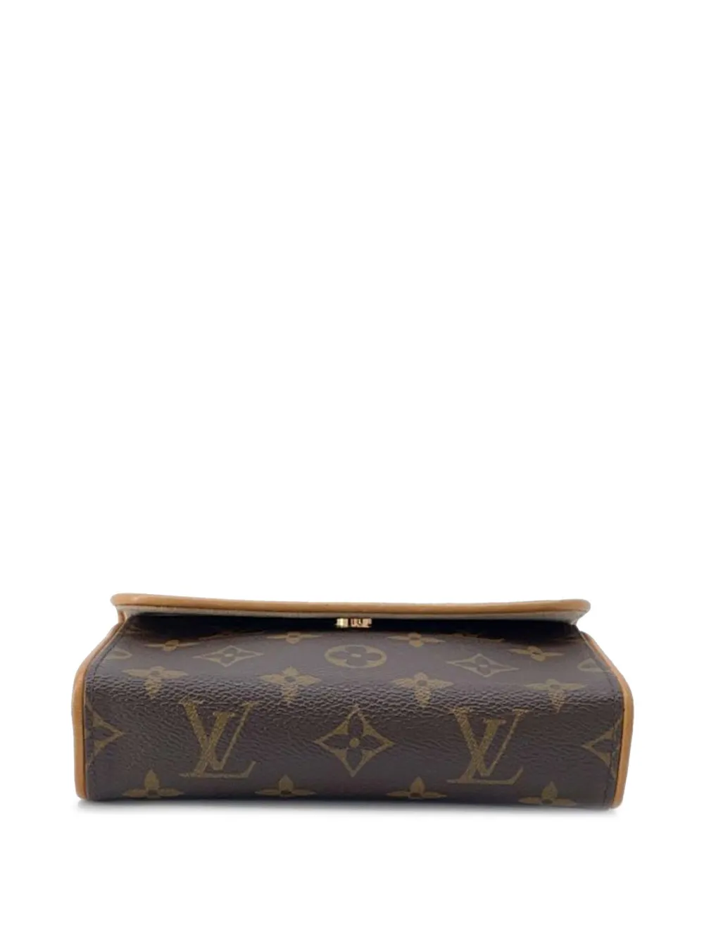 Pre-owned Louis Vuitton 2000 Monogram Pochette Florentine Belt Bag In Brown
