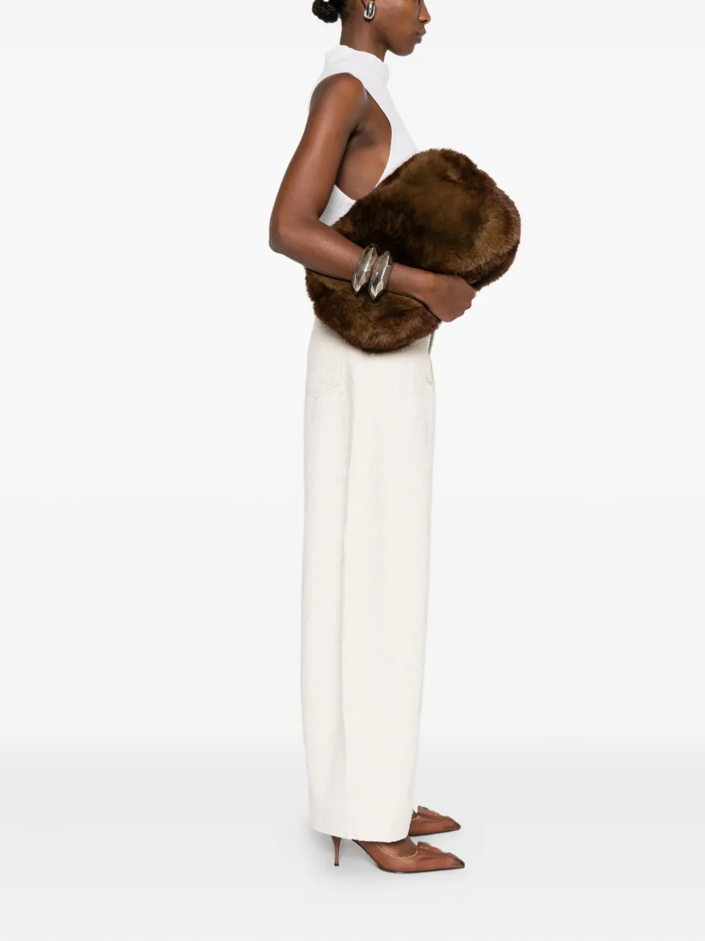 Apparis Jumbo Mink Noor clutch - Bruin
