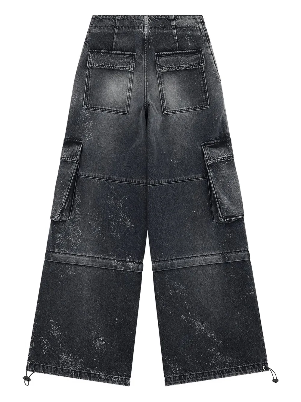 We11done cargo-pocket cotton jeans - Zwart
