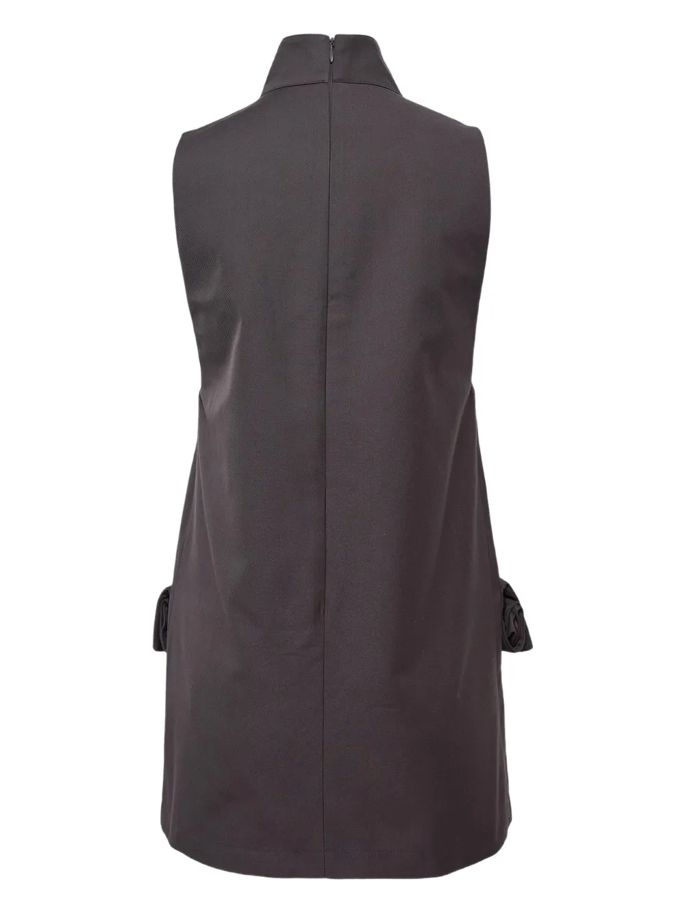 Open YY pocket-detail mini dress - Grijs