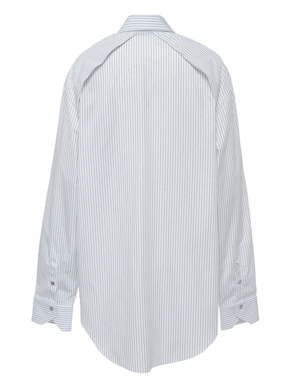 SONIA CARRASCO Blouse met krijtstreep en uitgesneden kraag - Wit
