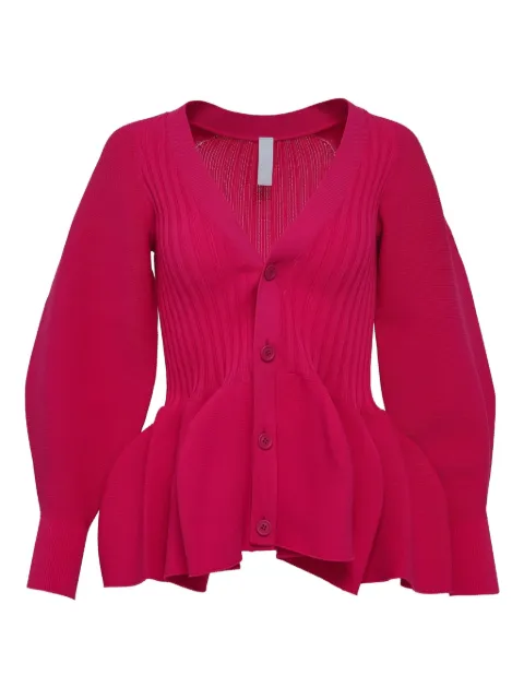 CFCL puff-sleeve peplum cardigan