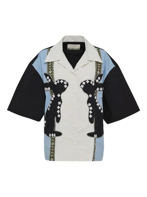 Biyan rabbit-motif cotton shirt 