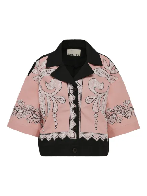 Biyan lace-detail cotton shirt