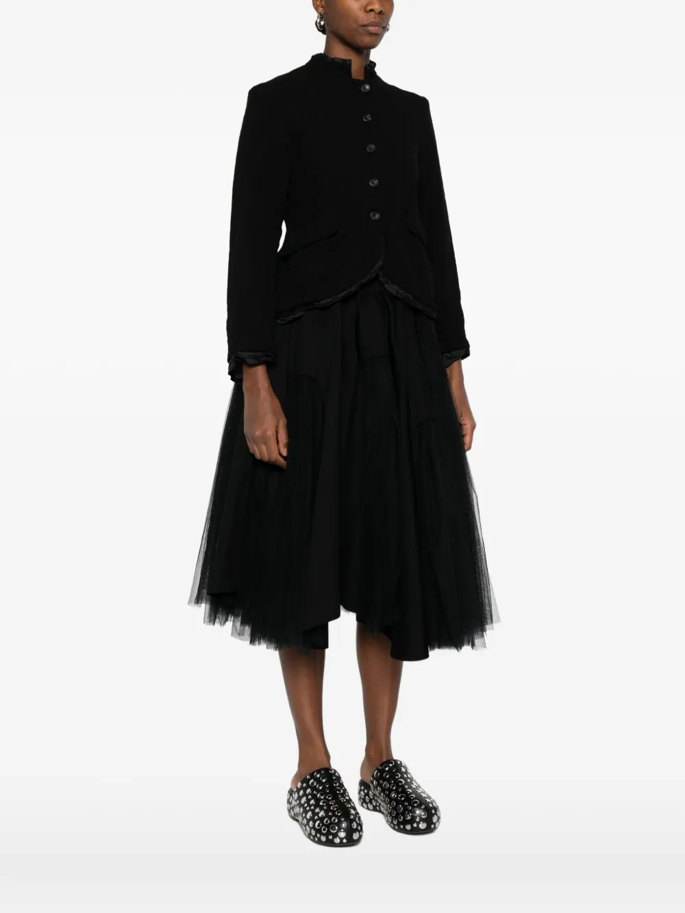 Ricorrrobe Button-up Fitted Jacket In Black