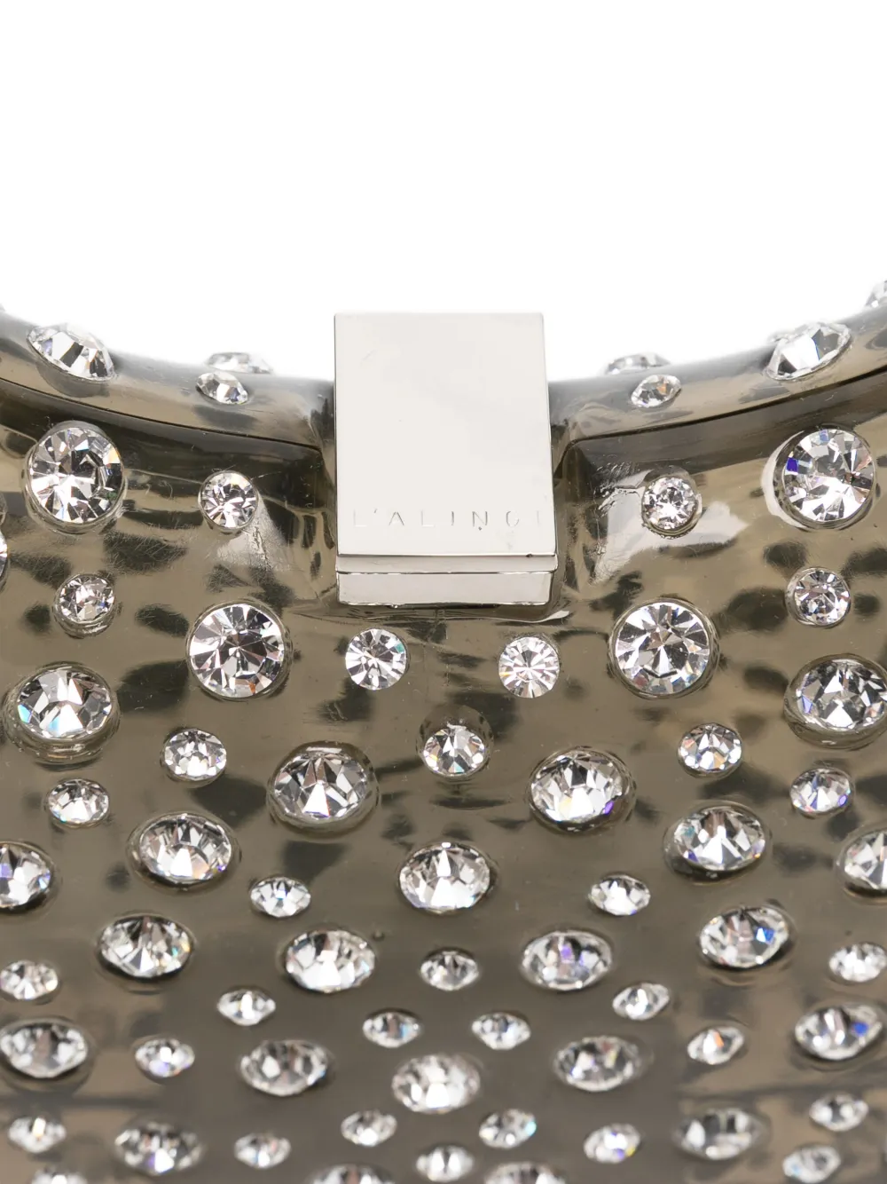 L'Alingi Clutch verfraaid met kristallen Zwart