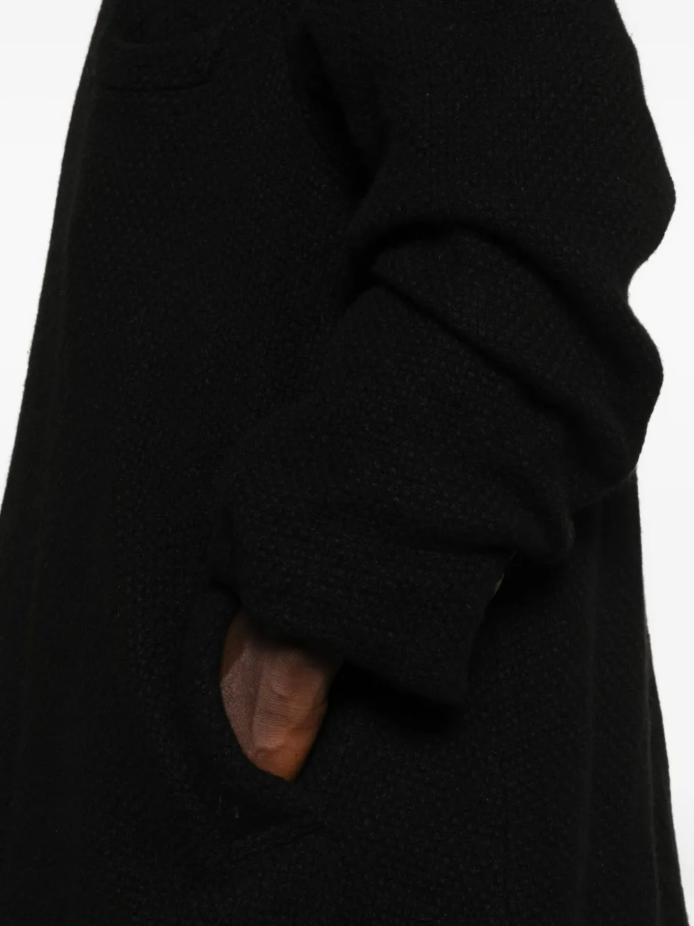 Ricorrrobe Button-front Long-sleeve Coat In Black
