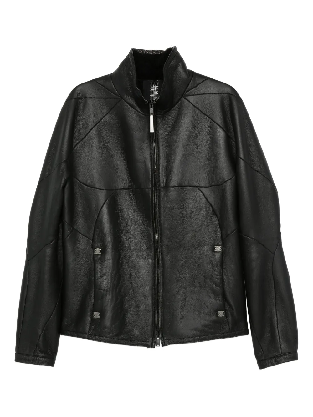 Isaac Sellam Experience panelled zip-front leather jacket | Black | Image 1