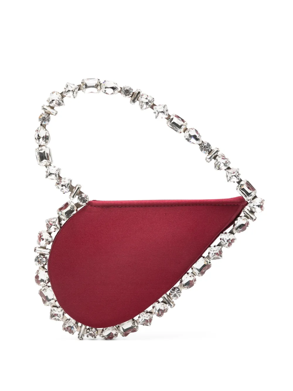 L'alingi Taliya Love Satin Crystal Top Handle Bag In Burgundy