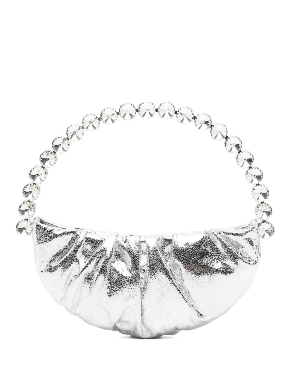 L'alingi Moon Cracked Tote Bag In Silver