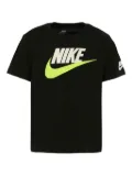 Nike Kids Swoosh logo-print T-shirt - Black