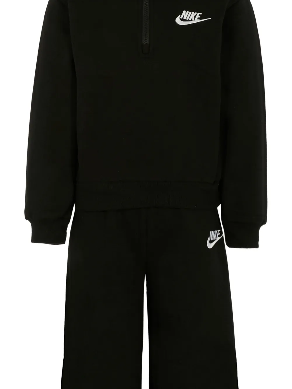 Nike Kids Trainingspak met halve rits van katoenblend Zwart