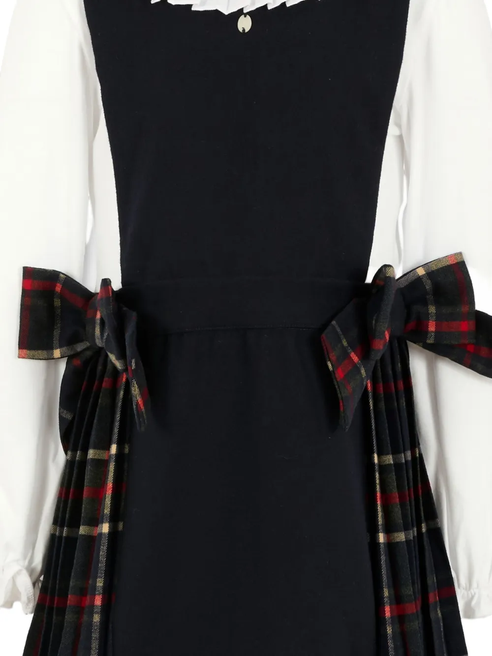 Patachou Geplooide jurk met vlakken Blauw