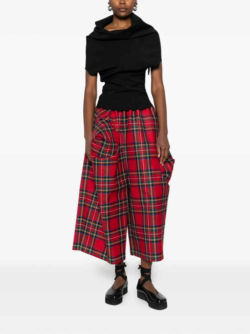 Comme Des Garçons Hose Mit Schottenkaro In Red