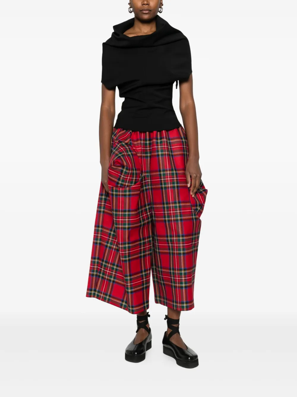 Comme Des Garçons tartan-print pocket trousers | Wide-Leg Pants | Image 2