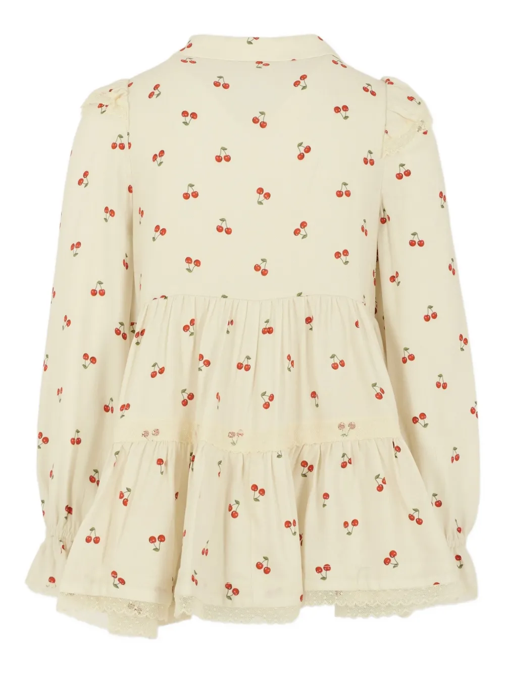 Philosophy Di Lorenzo Serafini Kids cherry-print lace-trimmed dress | Girls Casual Dresses | Image 2