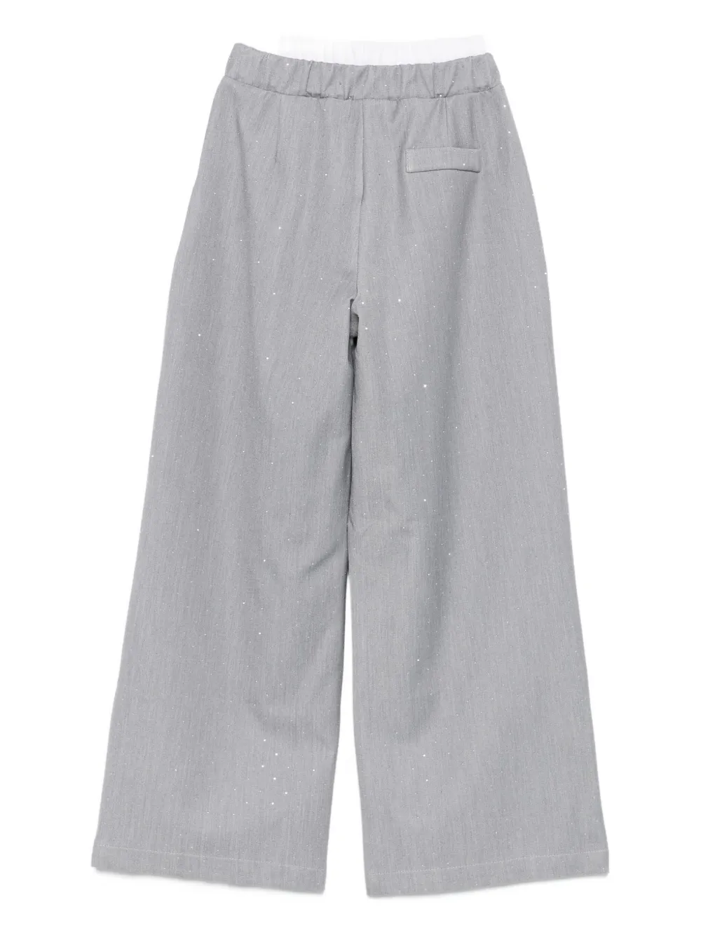 Miss Grant Pleated Sparkle Trousers In Gray