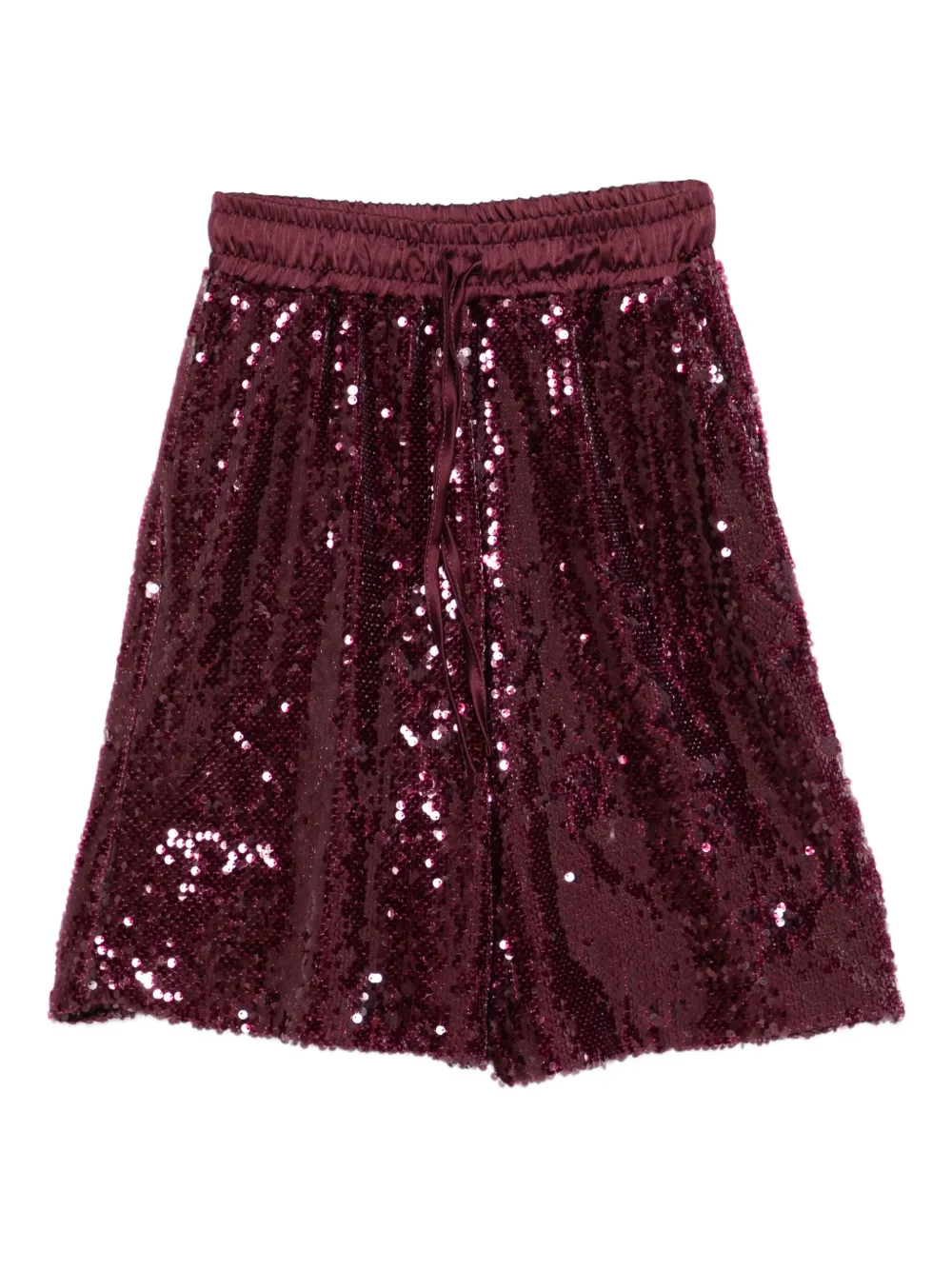 Miss Grant Kids sequined drawstring casual shorts - レッド Miss Grant Kids sequined drawstring casual shorts - レッド