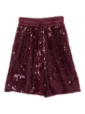 Miss Grant Kids sequined drawstring casual shorts - Red