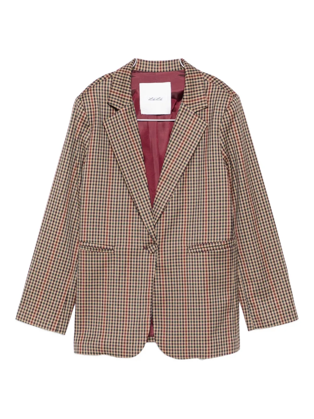 Miss Grant Kids checked single-breasted blazer - ニュートラル Miss Grant Kids checked single-breasted blazer - ニュートラル