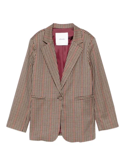 Miss Grant Kids checked single-breasted blazer